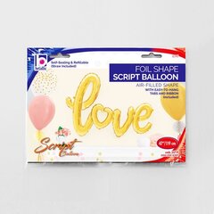 Tähed ' Love Script Gold' hind ja info | Õhupallid | kaup24.ee