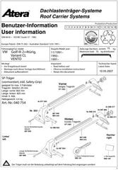 Katuseraam must GOLF3 hind ja info | Katuseboksid | kaup24.ee