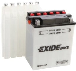 12V 14Ah 12N14-3A 134x89x166-+ Exide цена и информация | Мото аккумуляторы | kaup24.ee