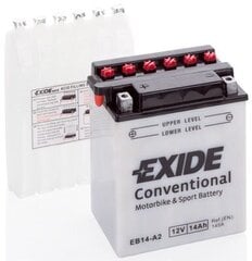 12V 14Ah YB14-A2 134x89x166+- Exide цена и информация | Мото аккумуляторы | kaup24.ee