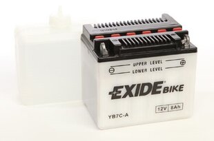 12V 8Ah YB7C-A 130x90x114-+ Exide hind ja info | Mootorrataste akud | kaup24.ee