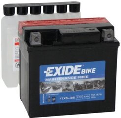 12V 4Ah YTX5L-BS AGM 113x70x105-+ Exide цена и информация | Аккумуляторы | kaup24.ee