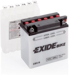 12В 9Ач YB9B 135x75x139+- Exide цена и информация | Мото аккумуляторы | kaup24.ee