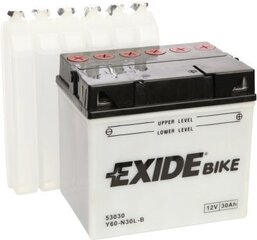 12В 30Ач Y60-N30L-B 185x128x168-+ Exide цена и информация | Аккумуляторы | kaup24.ee