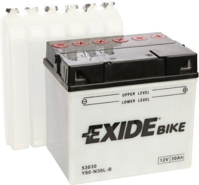 12V 30Ah Y60-N30L-B 185x128x168-+ Exide цена и информация | Mootorrataste akud | kaup24.ee