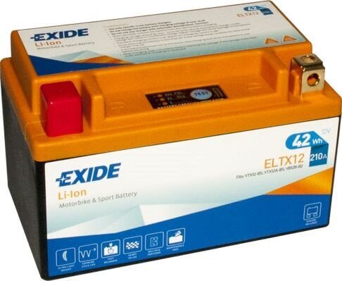 Exide Liitium 12V 42Wh 210A 150x87x93+- цена и информация | Mootorrataste akud | kaup24.ee