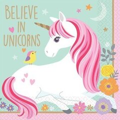 Салфетки Magical Unicorn 25см, в упаковке 16 шт. цена и информация | Праздничные декорации | kaup24.ee