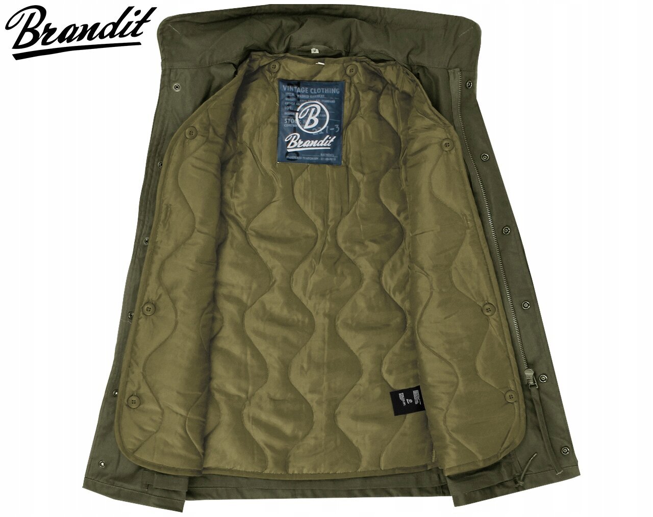 Sõjaline jope, Brandit, M65 Standard 2in1, Olive hind ja info | Meeste joped | kaup24.ee