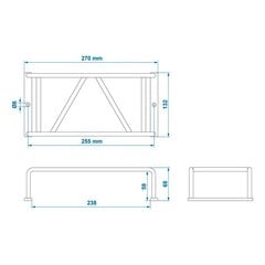 Haagise tulekaitse 238x132x58mm läikiv hind ja info | Haagised ja varuosad | kaup24.ee