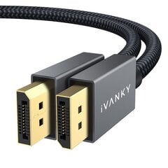 IVANKY DisplayPort kaabel, 4K, 2K, 1080, FreeSync G-Sync, 1M, Hall hind ja info | Kaablid ja juhtmed | kaup24.ee