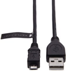 Keple Micro USB laadimiskaabel, kiire, must, 50 cm hind ja info | Kaablid ja juhtmed | kaup24.ee