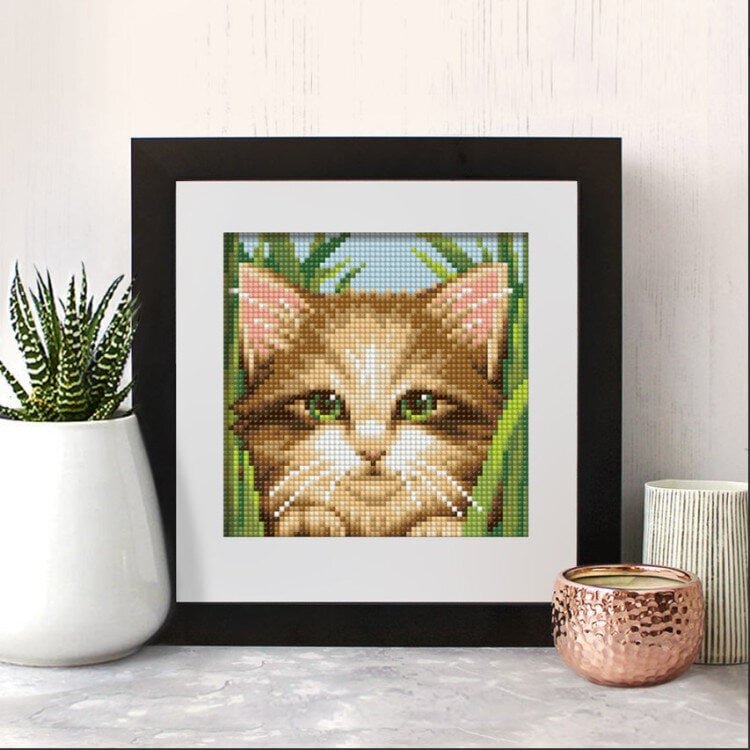 Artibalta Teemantmosaiigi komplekt. "Green-eye" Cat 15х15 cm AM1640 цена и информация | Teemantmaalid, teemanttikandid | kaup24.ee