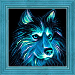 Artibalta Teemantmosaiigi komplekt. Neoonhusky 25x25 cm AM1711 hind ja info | Teemantmaalid, teemanttikandid | kaup24.ee