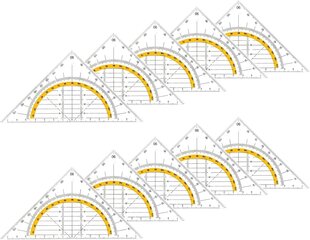 Plastikvead, geomeetriline komplekt, 10 tükki hind ja info | Kirjatarbed | kaup24.ee