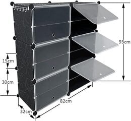 Modulaarne garderoobikapp kingakapp rg2 riiete riidekapp rg2 цена и информация | Полки для обуви, банкетки | kaup24.ee