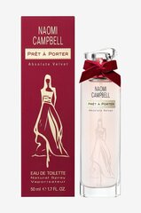 Tualettvesi Naomi Campbell Pret A Porter Absolute Velvet EDT naistele 50 ml hind ja info | Naiste parfüümid | kaup24.ee