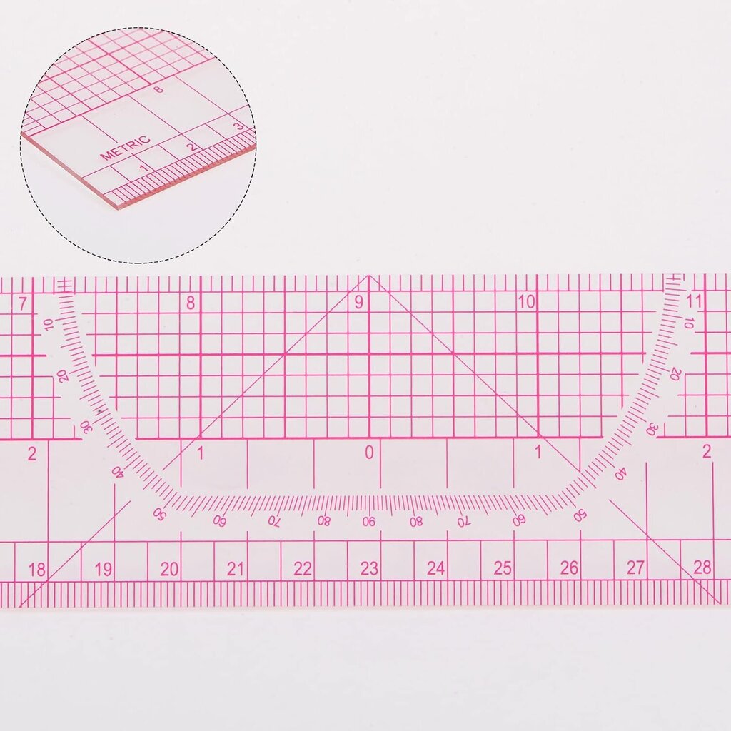 Sourcing Map Tailor's Raua joonlaud roosa 45 x 5 cm цена и информация | Õmblustarvikud | kaup24.ee