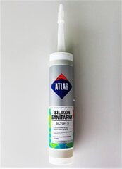 Санитарный силикон ATLAS SILTON S 024-N, 280 мл, темно-коричневый цена и информация | Изоляционный и уплотняющий упаковочный материал | kaup24.ee