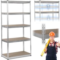 Metallist lao riiul 183 x 90 x 45 cm Humberg HR-700 hõbe цена и информация | Модульные стеллажи | kaup24.ee