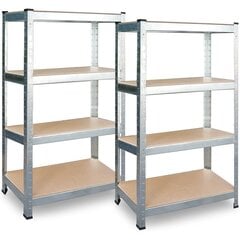 Metallist lao riiul, komplektis 2 tk 174 x 80 x 40 cm Plonos PL-701 цена и информация | Модульные стеллажи | kaup24.ee