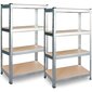 Metallist lao riiul, komplektis 2 tk 174 x 80 x 40 cm Plonos PL-701 цена и информация | Moodulriiulid | kaup24.ee