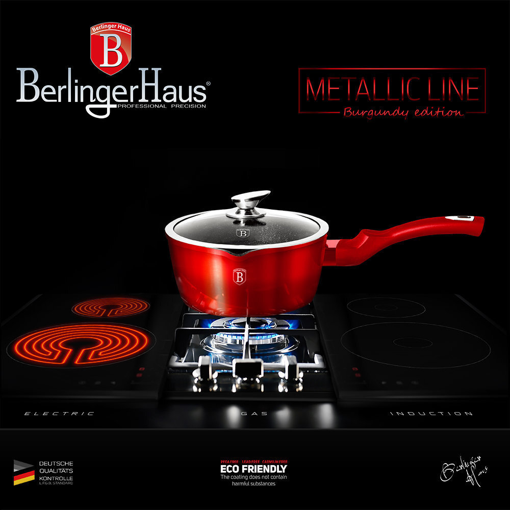 BerlingerHaus Metallic Line pott koos kaanega Burgundy Edition, 1,2 l цена и информация | Potid ja kiirkeedupotid | kaup24.ee