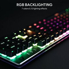 Klaviatuur Mehaaniline Aukey KM-G12 RGB Blue Switch цена и информация | Клавиатуры | kaup24.ee