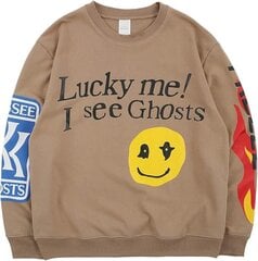 Kids See Ghosts Crewneck Unisex Brown XL цена и информация | Рубашки для мальчиков | kaup24.ee