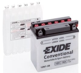 12V 7Ah 12N7-3B 135x75x133-+ Exide hind ja info | Mootorrataste akud | kaup24.ee