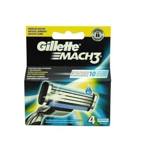 Raseerimispead Gillette Mach3 4 tk цена и информация | Raseerimisvahendid | kaup24.ee