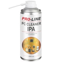 PC CLEANER IPA electronics cleaning fluid PRO-LINE spray 400ml цена и информация | Очистители | kaup24.ee