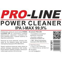 POWER CLEANER IPA set for cleaning electronics, optics and PRO-LINE monitors цена и информация | Очистители | kaup24.ee