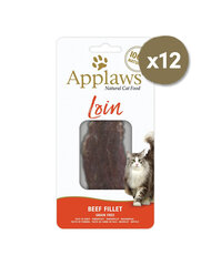 Applawss Cat Treat koos veise sisefileega, 12x20 g hind ja info | Maiustused kassidele | kaup24.ee