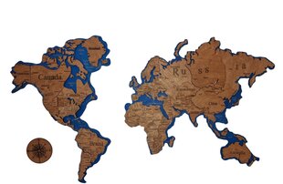 3D maailmakaart, suurus S hind ja info | Maailmakaardid | kaup24.ee