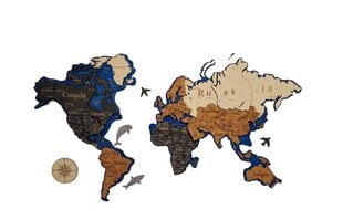 3D maailmakaart, suurus S hind ja info | Maailmakaardid | kaup24.ee
