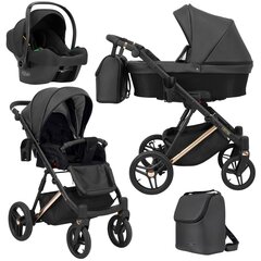 Universaalne vanker Lazzio Premium Kunert 3in1, Black Eco hind ja info | Vankrid, jalutuskärud | kaup24.ee