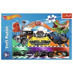 Trefl Puzzle 100 Hot Wheels kiirendavad autod 5+ hind ja info | Pusled | kaup24.ee