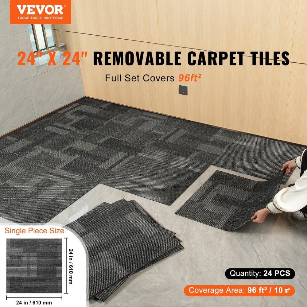 Vaipkatted Vevor, 610x610 mm, 24 tk цена и информация | Vaibad | kaup24.ee