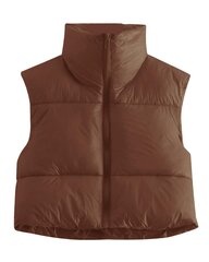 MAVIS LAVEN naiste talvine vest, pruun, suurus XS hind ja info | Naiste vestid | kaup24.ee