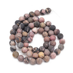 Helmed Looduslikud Rhodonite 6mm, Hall Lilla 57tk/37cm/niit hind ja info | Ehete valmistamine, helmestamine | kaup24.ee