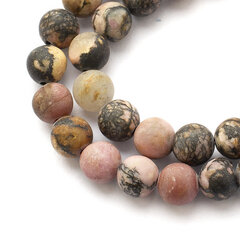 Helmed Looduslikud Rhodonite 6mm, Hall Lilla 57tk/37cm/niit hind ja info | Ehete valmistamine, helmestamine | kaup24.ee