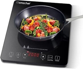 Amzchef Induktsioonpliit, 2000 W, must hind ja info | Pliidiplaadid | kaup24.ee