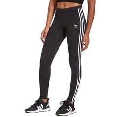 Adidas Originals naiste säärised mustad 3 Stripes Tight H09426 цена и информация | Женские брюки | kaup24.ee