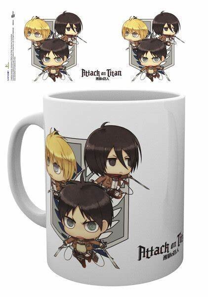 Attack on Titan - Mug 320 ml Chibi Trio цена и информация | Fännitooted mänguritele | kaup24.ee