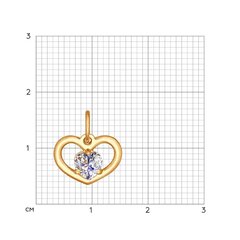 Подвеска из золочёного серебра с фианитом «Love» 93030312 цена и информация | Украшения на шею | kaup24.ee