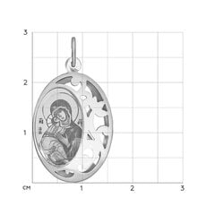 Серебряная иконка «Икона Божьей Матери Владимирская» 94100236 цена и информация | Украшения на шею | kaup24.ee