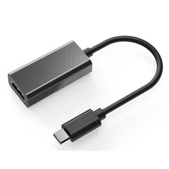 iLike HD7 USB-C Коннектор на HDMI 4K Гнездо аудио- и видеокабель-адаптер 10 см — конвертер черный (OEM) цена и информация | Адаптеры и USB-hub | kaup24.ee