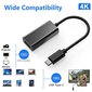 iLike HD7 USB-C pistiku HDMI 4K naissoost heli- ja videokaabli adapter 10 cm - Must hind ja info | USB jagajad, adapterid | kaup24.ee