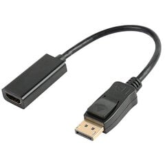 iLike HD8 Hdmi (Type A) гнездо на Display Port папа адаптер кабель 1080P (Full HD) 25cm Черный (OEM) цена и информация | Адаптеры и USB-hub | kaup24.ee