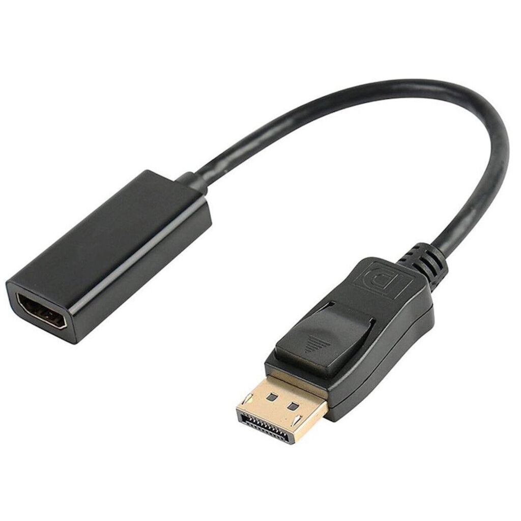 iLike HD8 Hdmi (Type A) female to Display Port male Adapter cable 1080P (Full HD) 25cm Black (OEM) цена и информация | USB jagajad, adapterid | kaup24.ee